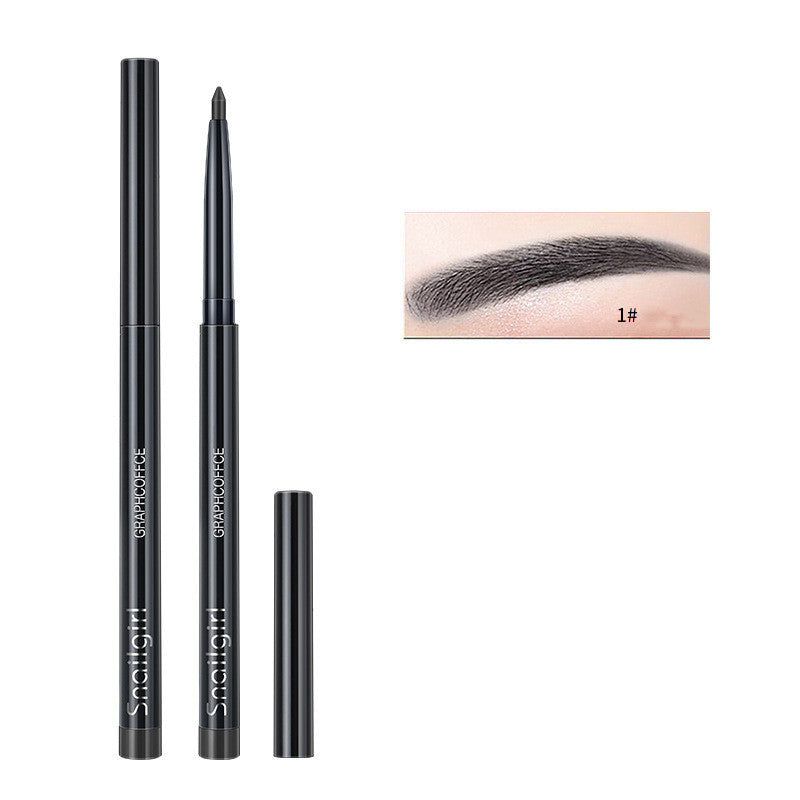 JMT-648970 Auto-Rotating Eyebrow Pencil and Eyeliner Pen - One-Stroke Application, Black & Coffee Colors, Pack of 12