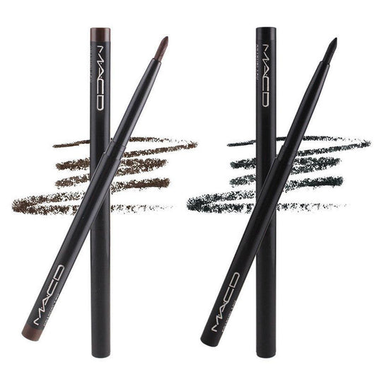 JMT-648970 Auto-Rotating Eyebrow Pencil and Eyeliner Pen - One-Stroke Application, Black & Coffee Colors, Pack of 12