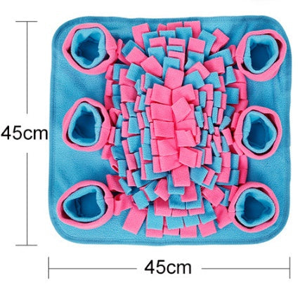 JMT-649162 Snuffle Mat for Dogs - Fleece, 45x45x5cm - Encourages Sniffing, Reduces Anxiety, and Promotes Slow Eating