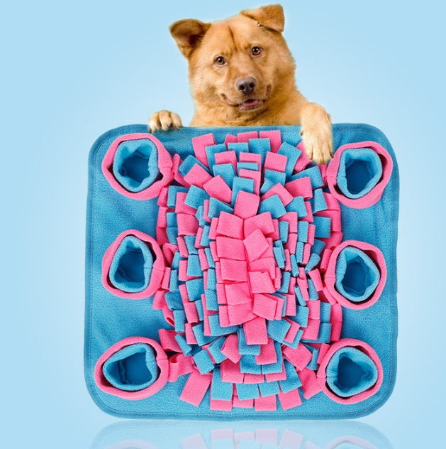 JMT-649162 Snuffle Mat for Dogs - Fleece, 45x45x5cm - Encourages Sniffing, Reduces Anxiety, and Promotes Slow Eating