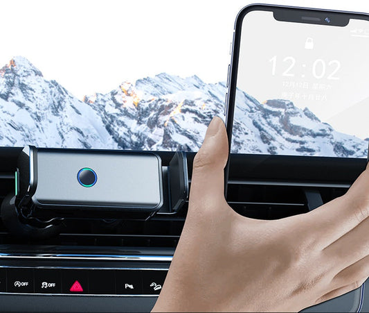 JMT-649546 Electric Smart Car Navigation Bracket - Aluminum Alloy + ABS, Space Gray/Abyss Black, One-Handed Operation