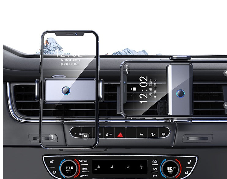 JMT-649546 Electric Smart Car Navigation Bracket - Aluminum Alloy + ABS, Space Gray/Abyss Black, One-Handed Operation