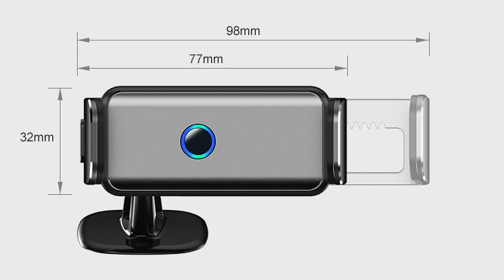 JMT-649546 Electric Smart Car Navigation Bracket - Aluminum Alloy + ABS, Space Gray/Abyss Black, One-Handed Operation