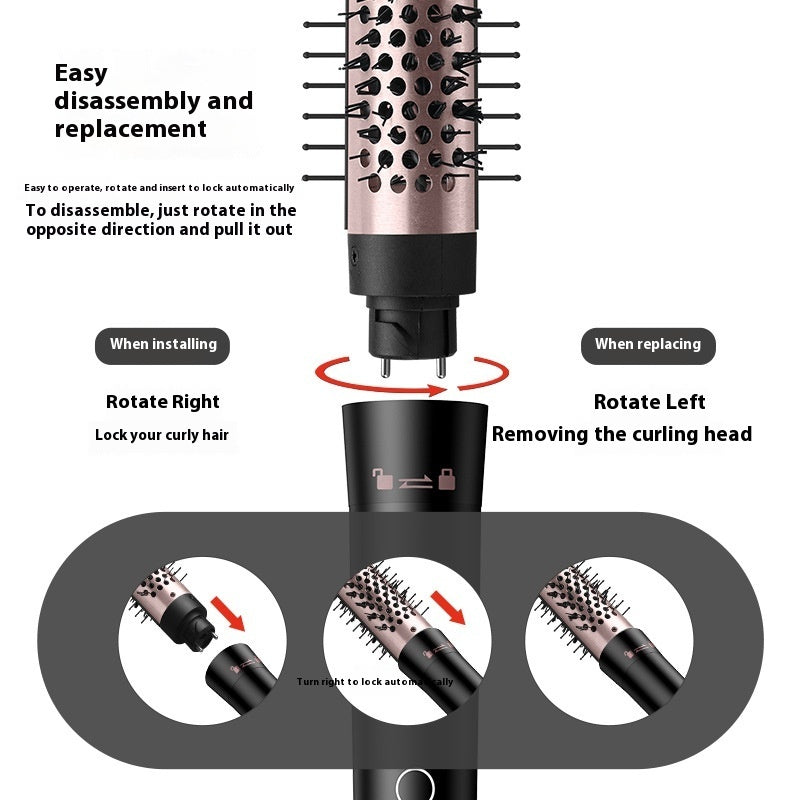 JMT-649994 Automatic Multifunctional Large Wave Hair Curler with Headbands - Rose Gold and Black Options, 1000W, Wired Power Supply
