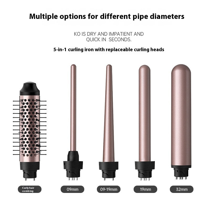 JMT-649994 Automatic Multifunctional Large Wave Hair Curler with Headbands - Rose Gold and Black Options, 1000W, Wired Power Supply