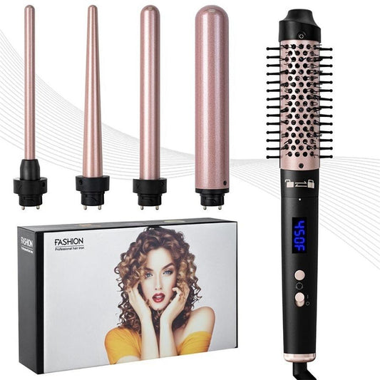 JMT-649994 Automatic Multifunctional Large Wave Hair Curler with Headbands - Rose Gold and Black Options, 1000W, Wired Power Supply