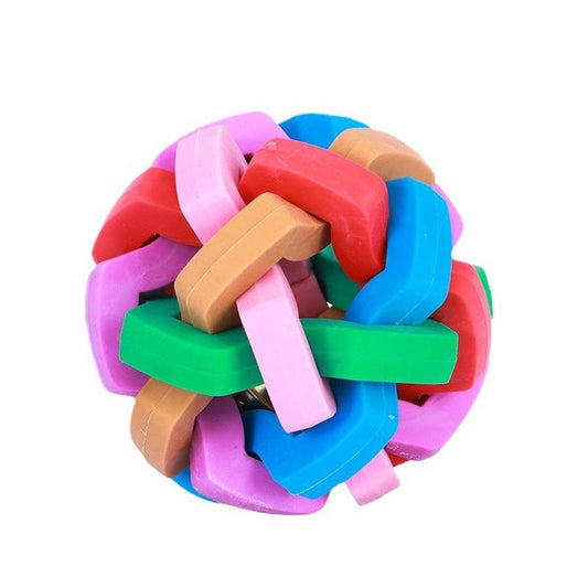 JMT-649994 Interactive Flashing Dog Chew Balls with Bells - Colorful, Bite-Resistant Toys for All Dog Sizes