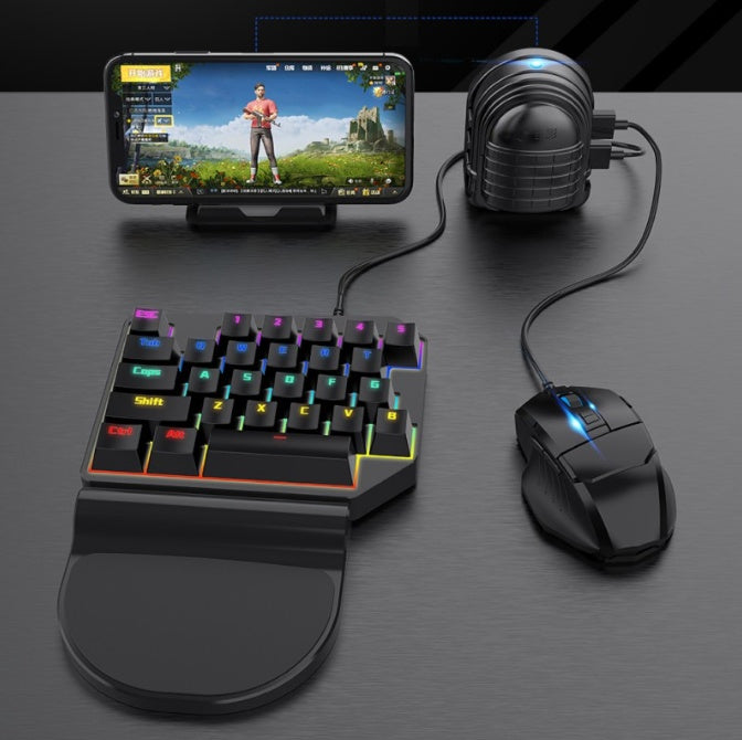 JMT-650314 Bluetooth Mouse and Keyboard Converter with Stand for Mobile Gaming and Tablet PC Use