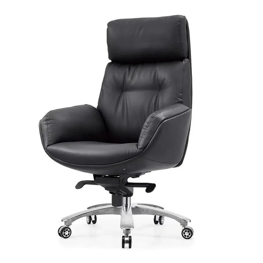 JMT-650762 Ergonomic Executive Office Chair in Black PU Leather with Swivel Function and Comfort Design
