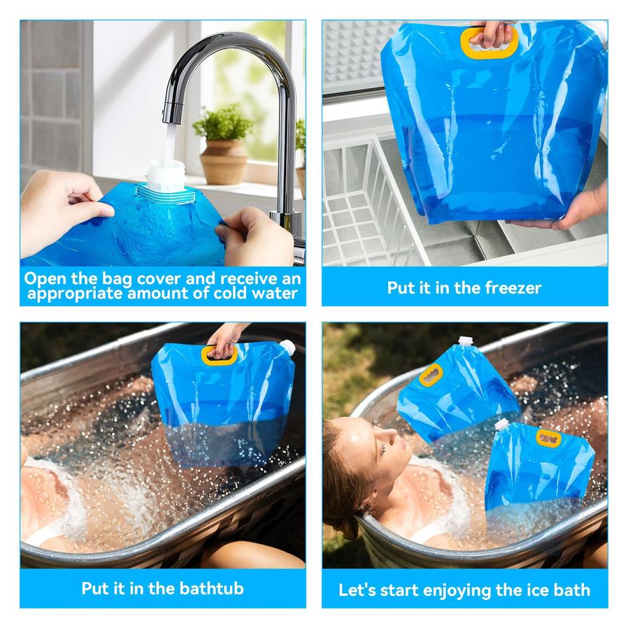 JMT-650890 Large Capacity 10L Ice Bath Bags for Cold Water Plunge Tub – Portable Home Bathing Accessory