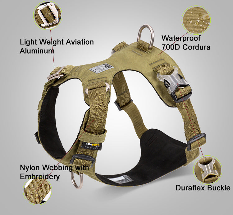 JMT-651338 Lightweight Explosion-Proof Dog Harness with DuPont COROUSE Material and Duraflex Buckle