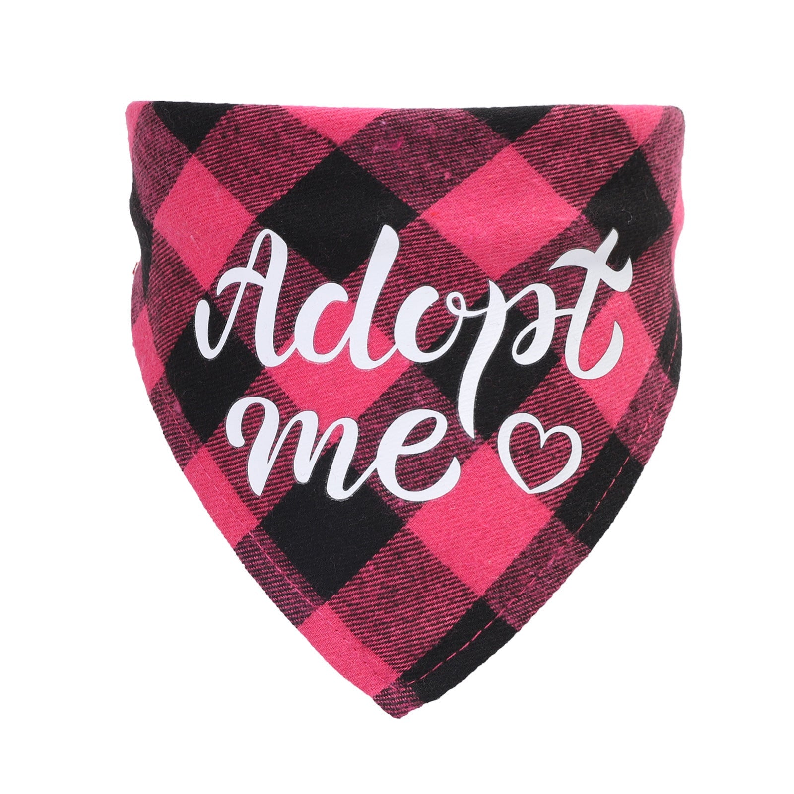 JMT-651466 Cotton Triangle Scarf for Dogs and Cats - Suitable for Neck Size 20-42cm - Available in Red, Blue, and Rose Red Plaid Designs
