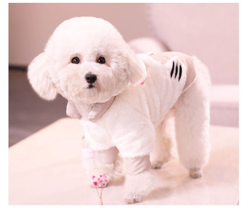 JMT-651786 Velvet Pomeranian Bichon Teddy Princess Outfit in Soft Cotton