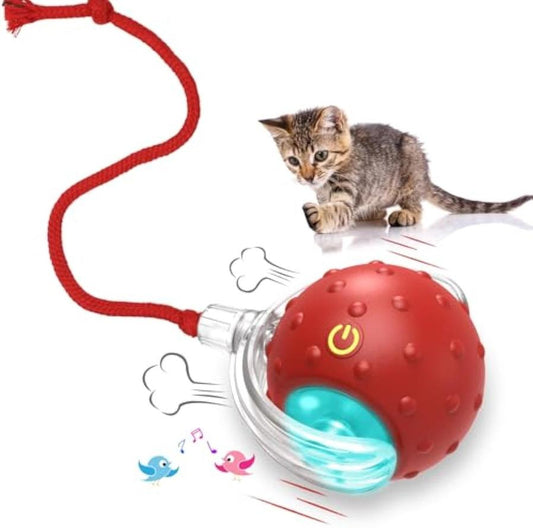 JMT-652298 Interactive Motion-Activated Cat Toy with Fast Rolling and Chirping Sounds for Playful Kittens