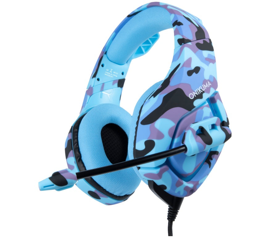 JMT-652490 Destruction Camouflage Wired Gaming Headset with Microphone for PS4 and Mobile Devices