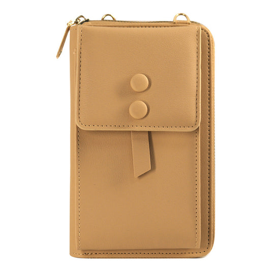 JMT-652682 Women's Solid Color Crossbody Shoulder Bag - Multi-Purpose Canvas Pannier with Zipper Compartments