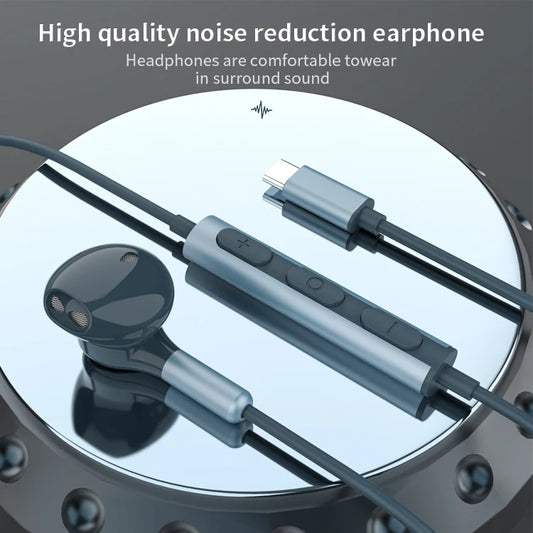 JMT-652810 Type C Wired Earphones for iPhone 15 – Magnetic USB-C In-Ear Headset