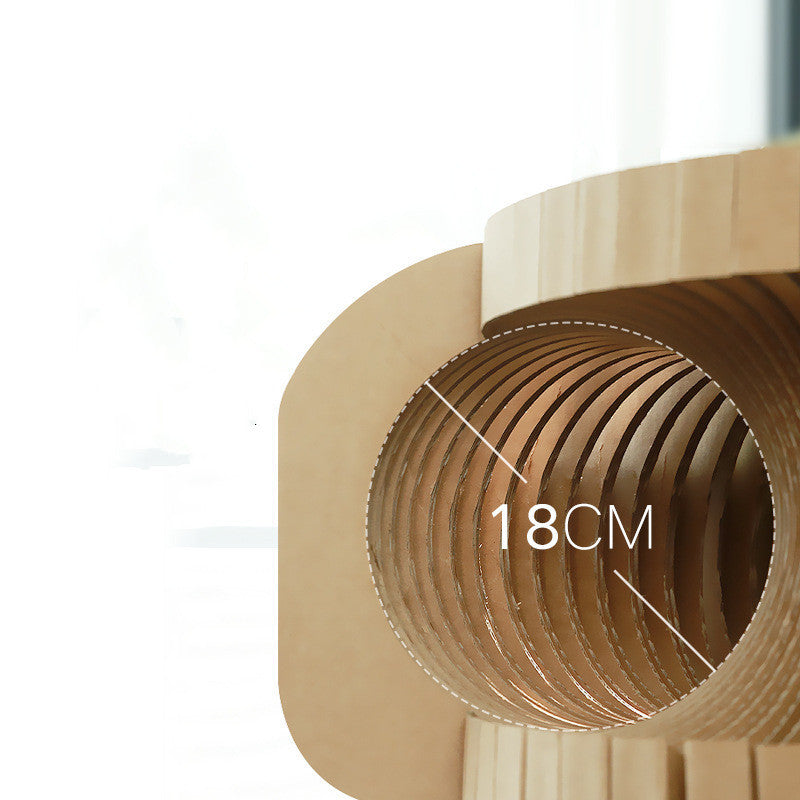 JMT-653130 Corrugated Paper Cat Tunnel and Scratcher with Integrated Resting Space