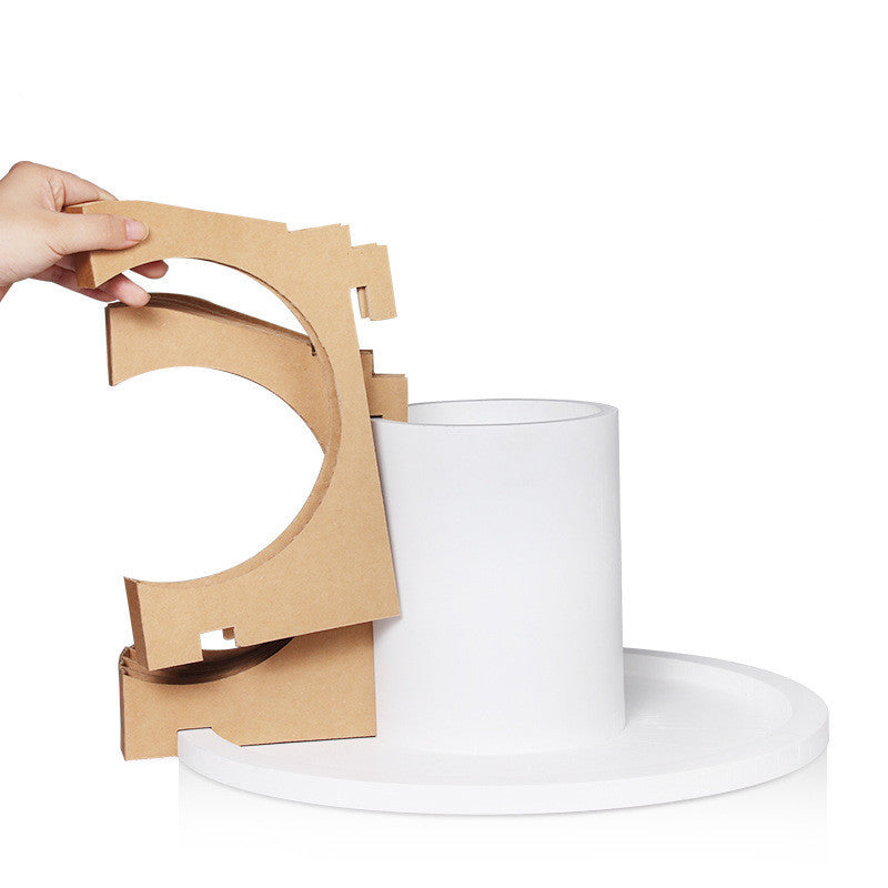 JMT-653130 Corrugated Paper Cat Tunnel and Scratcher with Integrated Resting Space