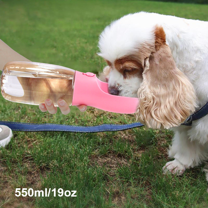 JMT-653322 Large Capacity Portable Pet Water Bottle for Outdoor Travel - 550ML Plastic Design