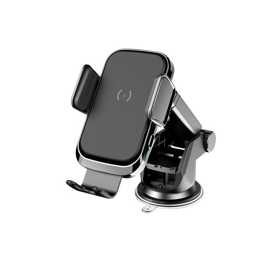 JMT-653642 Car Wireless Charger with Polyurethane PVC Suction Cup, ABS Joint Rod, and USB Output