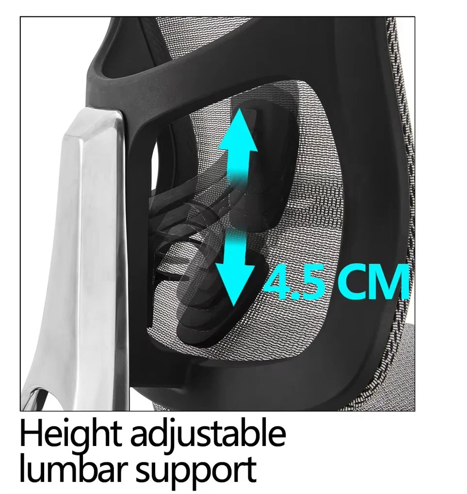 JMT-653898 Ergonomic Office Chair with High Back Support and Mesh Fabric Backrest