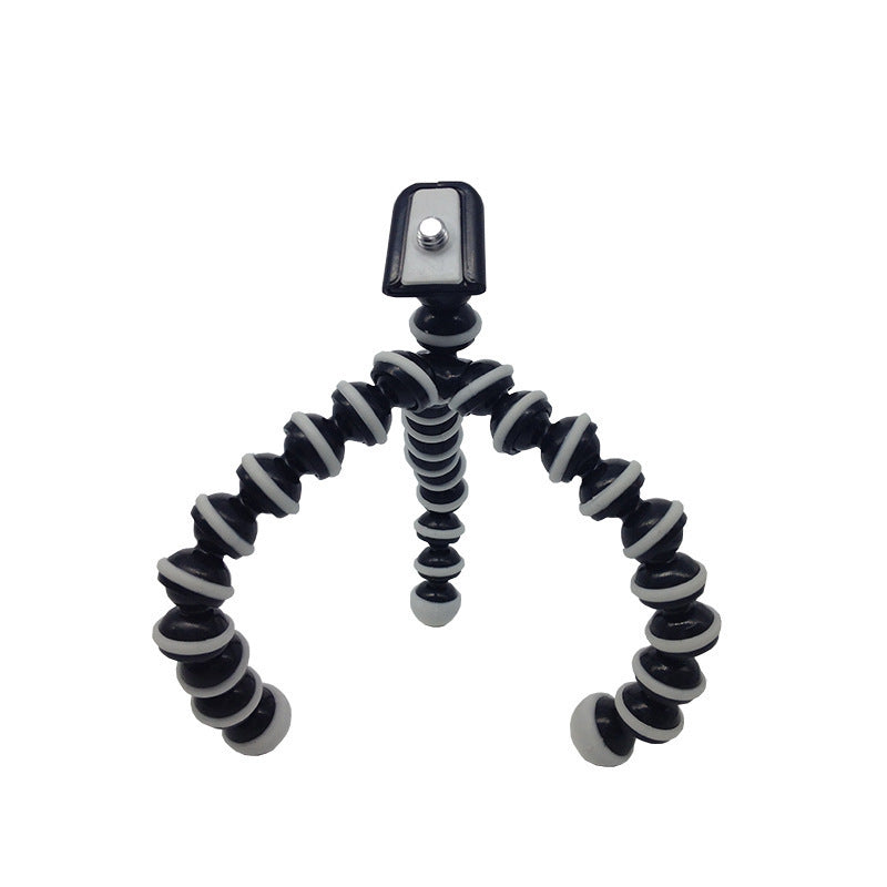 JMT-654154 Flexible Octopus Tripod Bracket for Sports Cameras - Elastic Material, Black Design