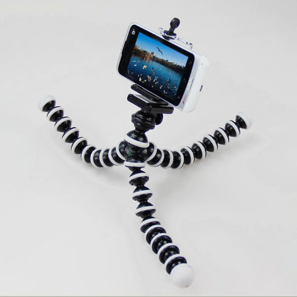 JMT-654154 Flexible Octopus Tripod Bracket for Sports Cameras - Elastic Material, Black Design