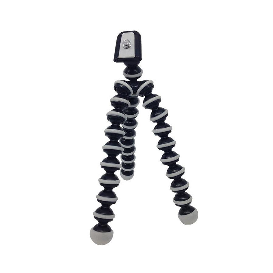 JMT-654154 Flexible Octopus Tripod Bracket for Sports Cameras - Elastic Material, Black Design