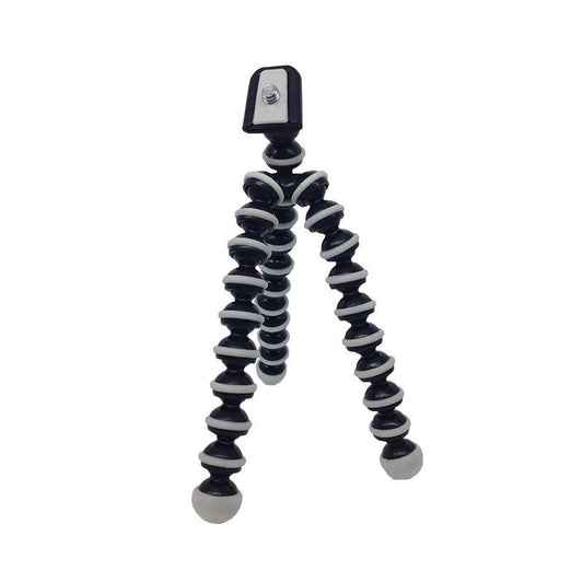 JMT-654154 Flexible Octopus Tripod Bracket for Sports Cameras - Elastic Material, Black Design