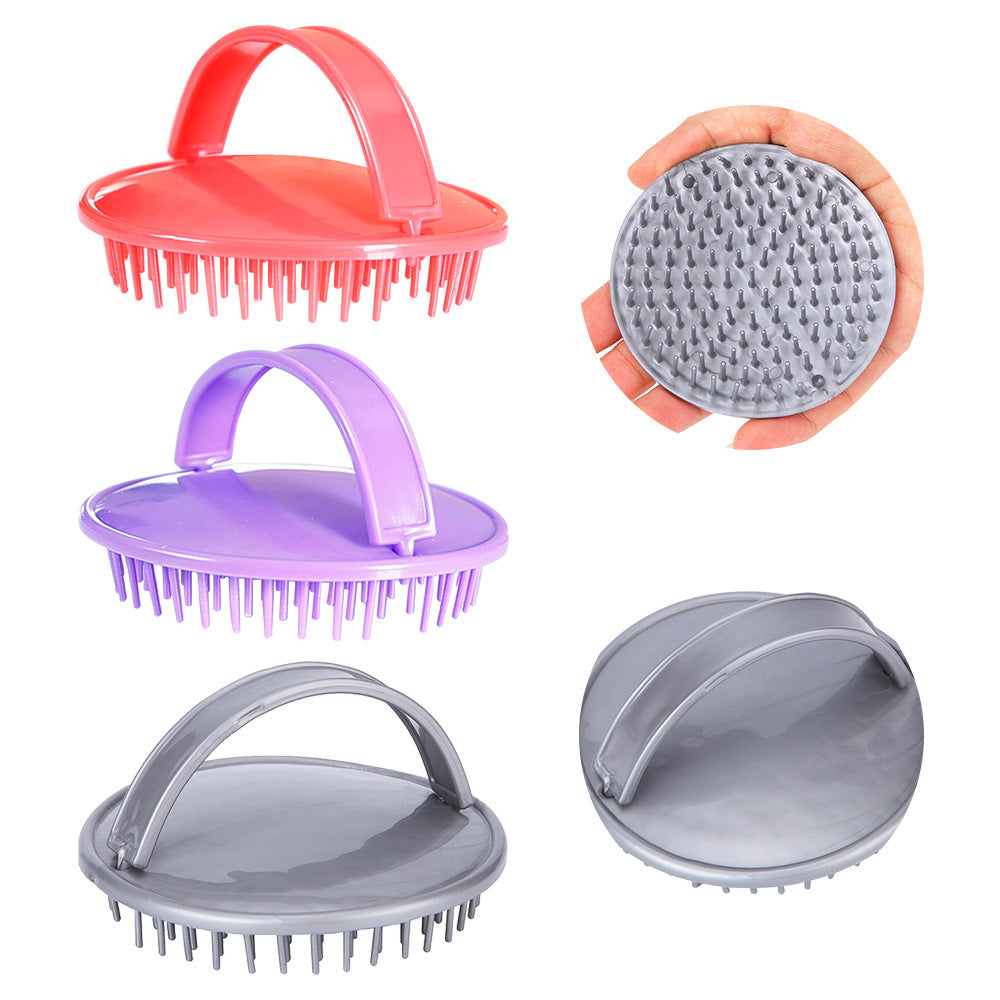JMT-654282 Scalp Cleansing Dandruff Shampoo Brush - Lightweight PP Material, Available in Purple, Red, and Gray