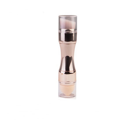 JMT-654730 4-in-1 Portable Makeup Brush Set with PBT Bristles and Latex Sponge Puff