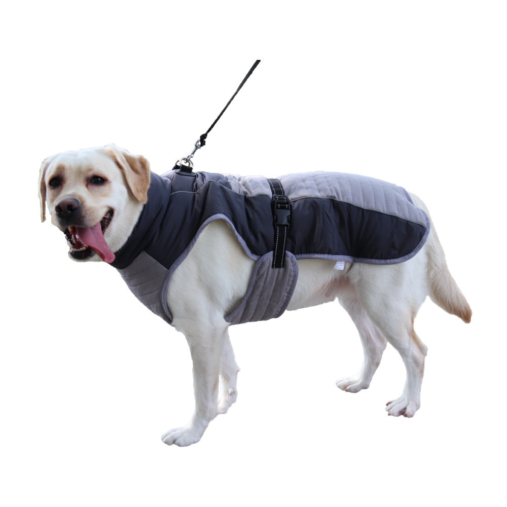 JMT-654922 Casual Reflective Thickening Pet Clothing in Pink, Gray, and Fruit Green Sizes XS to 3XL