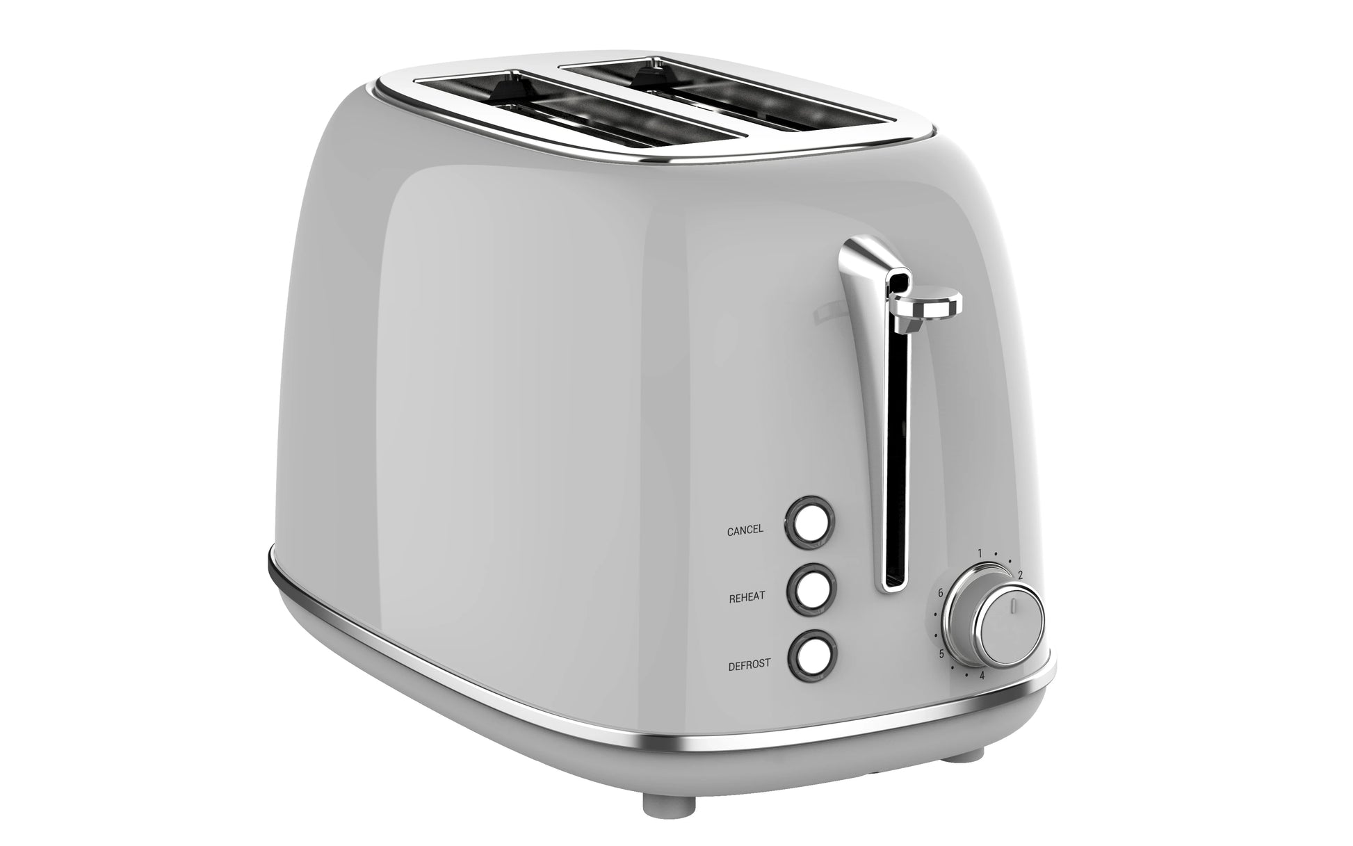 JMT-655114 Extra Wide Slot 2-Slice Retro Design Toaster with 6 Browning Levels, Reheat, and Defrost Functions
