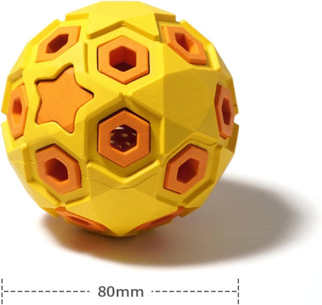 JMT-655434 Durable Rugby-Shaped Dog Toy for Large Breeds - Natural Rubber Molar Chew with Sound Effects