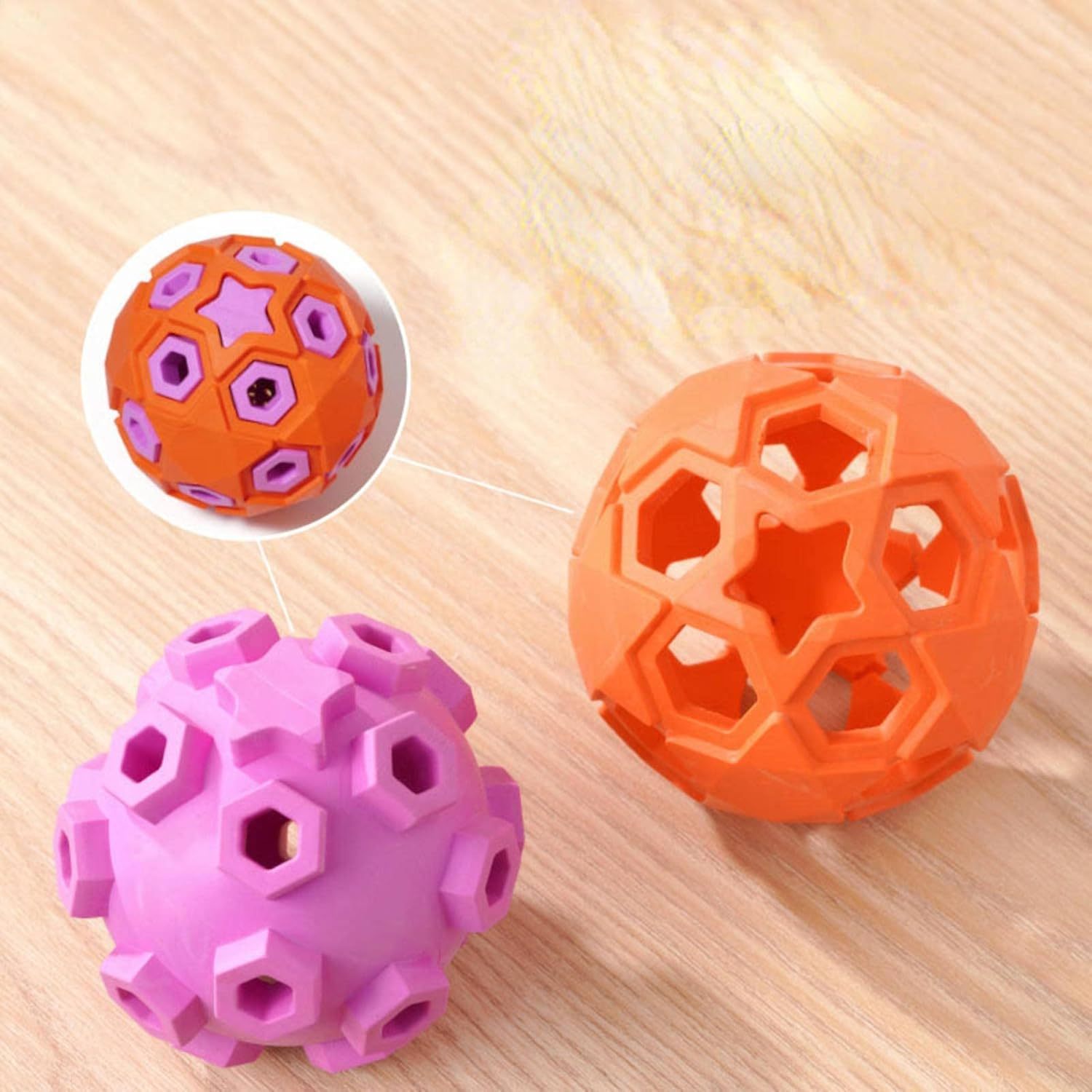 JMT-655434 Durable Rugby-Shaped Dog Toy for Large Breeds - Natural Rubber Molar Chew with Sound Effects