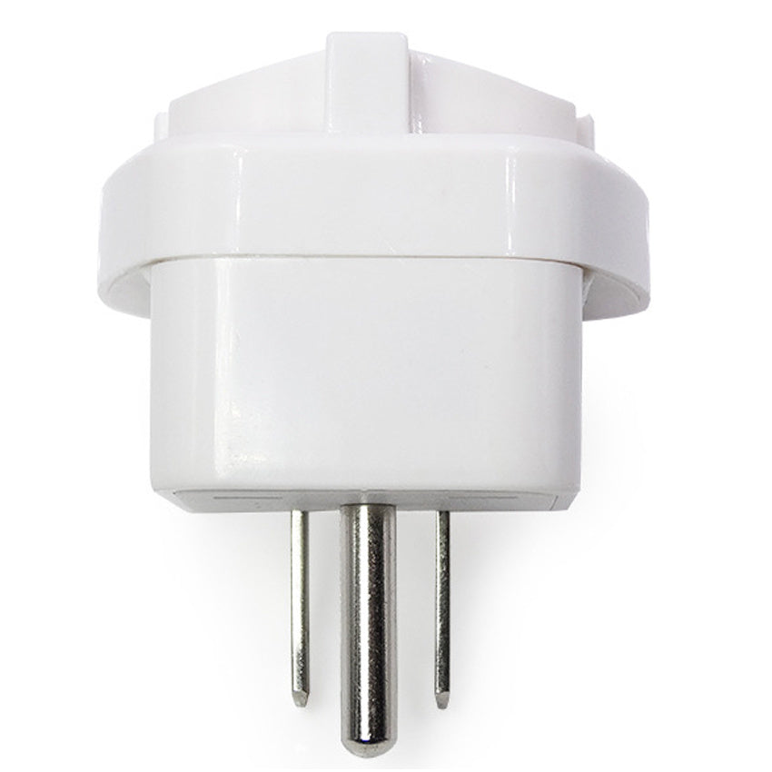 JMT-656138 Ground Wire Conversion Plug for U.S. to Europe & Germany, 10A 250V/125V, Black/White