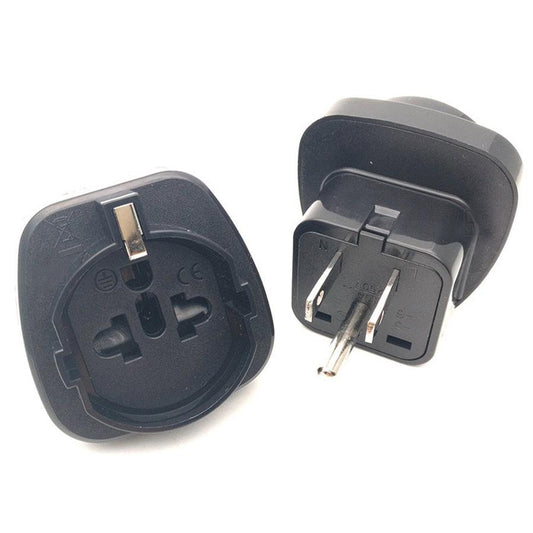 JMT-656138 Ground Wire Conversion Plug for U.S. to Europe & Germany, 10A 250V/125V, Black/White