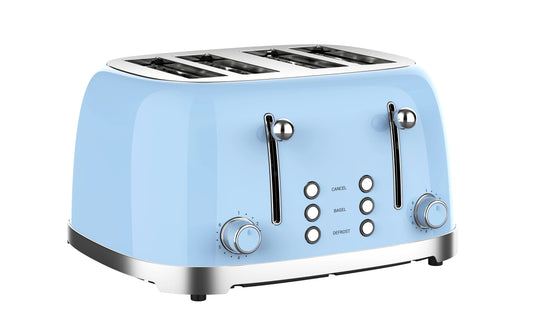 JMT-656266 4-Slice Retro Electric Toaster with Adjustable 1-6 Level Browning Control