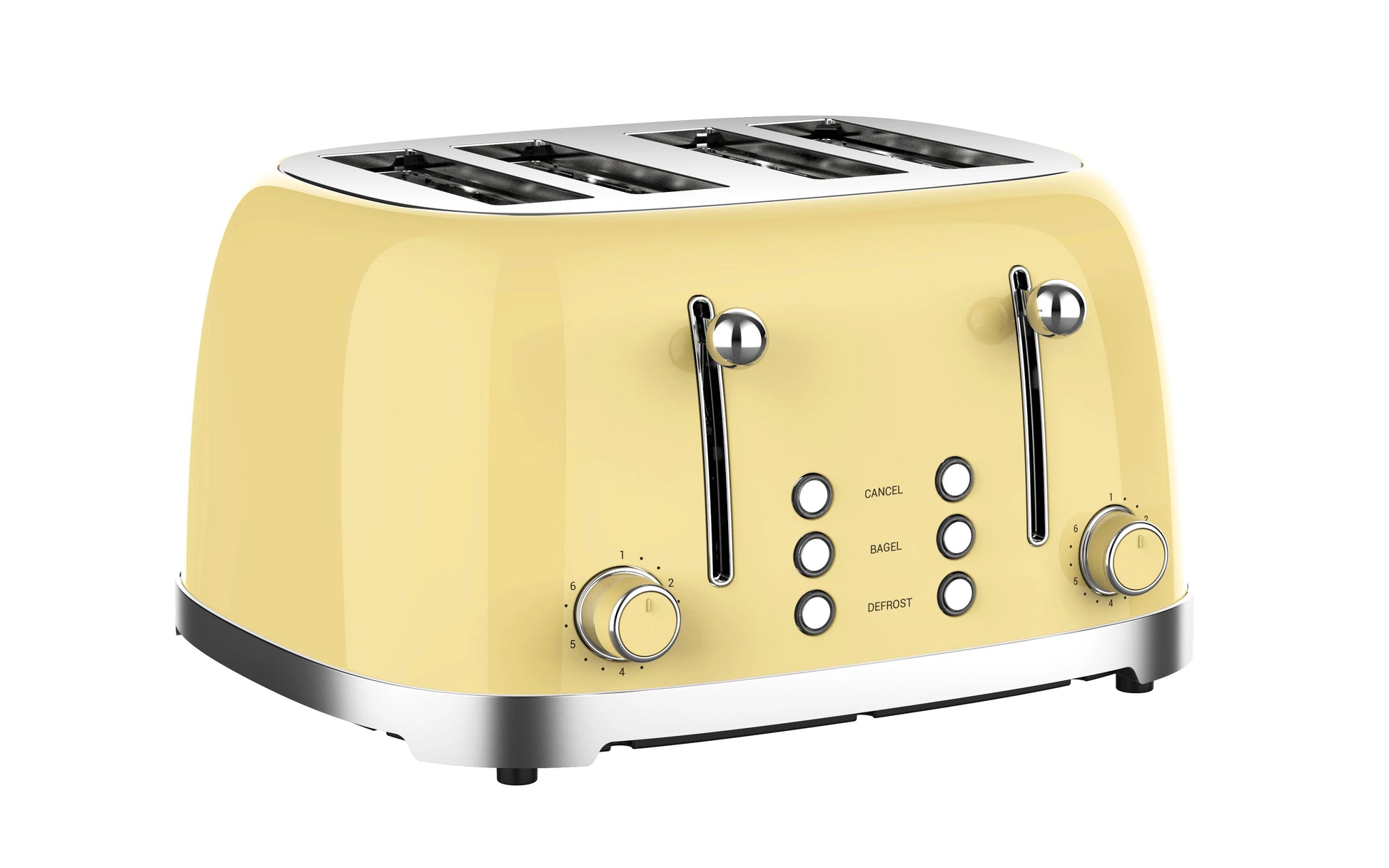 JMT-656266 4-Slice Retro Electric Toaster with Adjustable 1-6 Level Browning Control