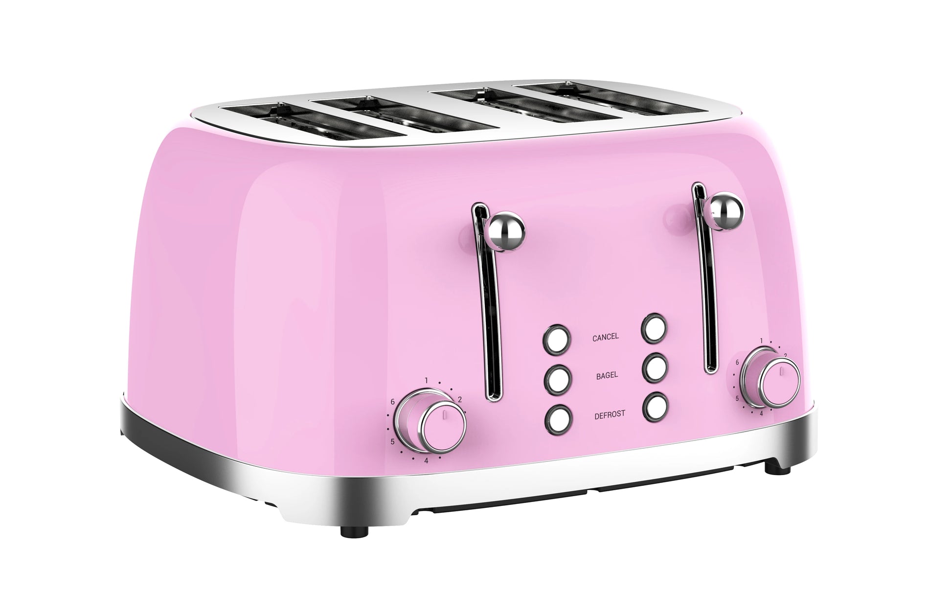 JMT-656266 4-Slice Retro Electric Toaster with Adjustable 1-6 Level Browning Control