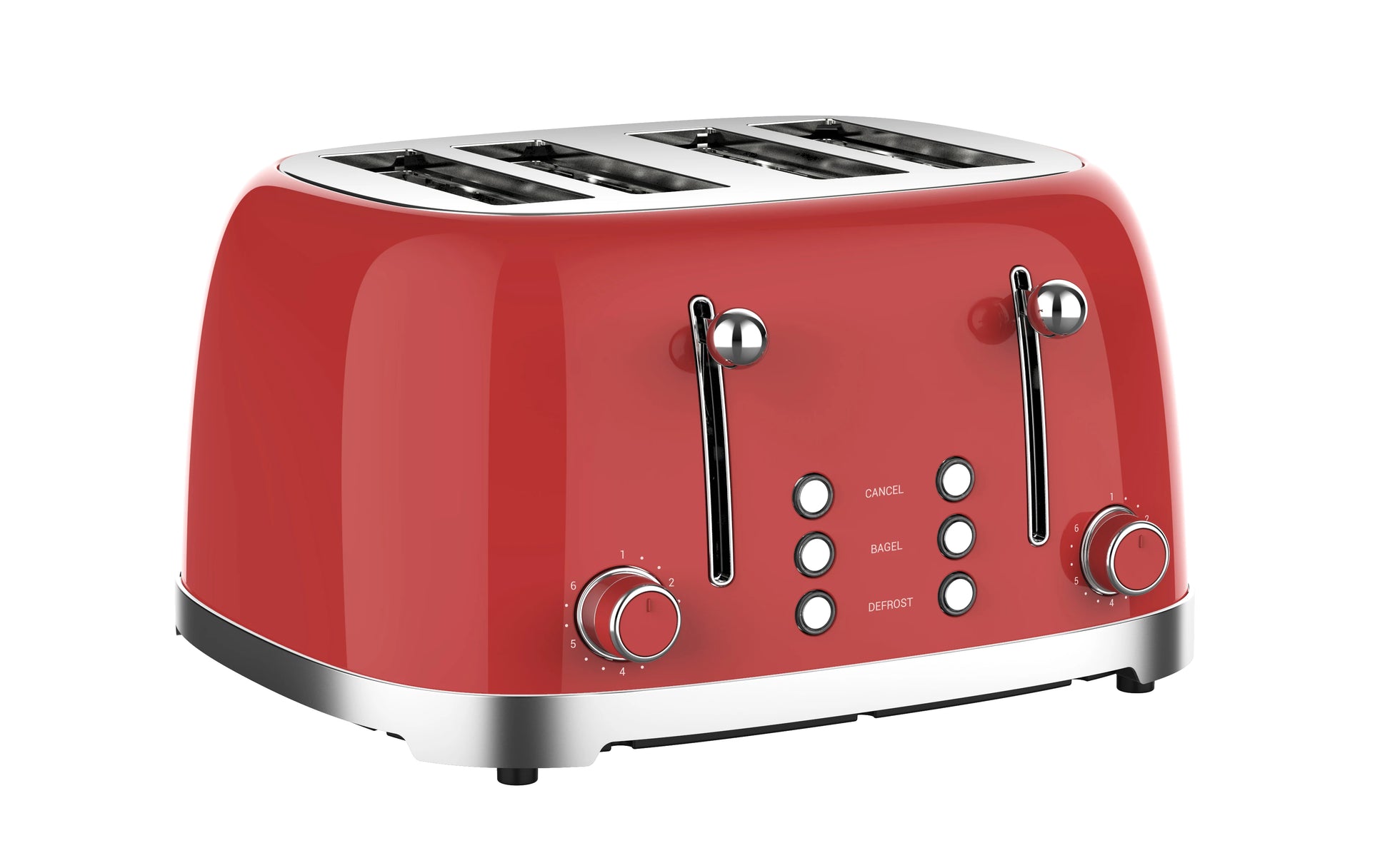 JMT-656266 4-Slice Retro Electric Toaster with Adjustable 1-6 Level Browning Control