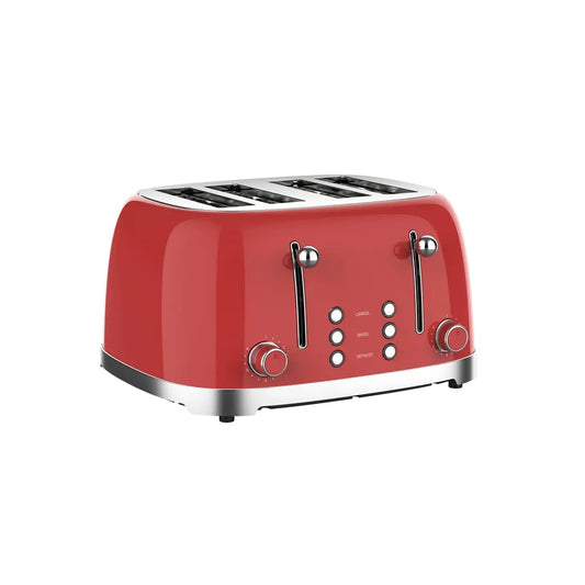 JMT-656266 4-Slice Retro Electric Toaster with Adjustable 1-6 Level Browning Control