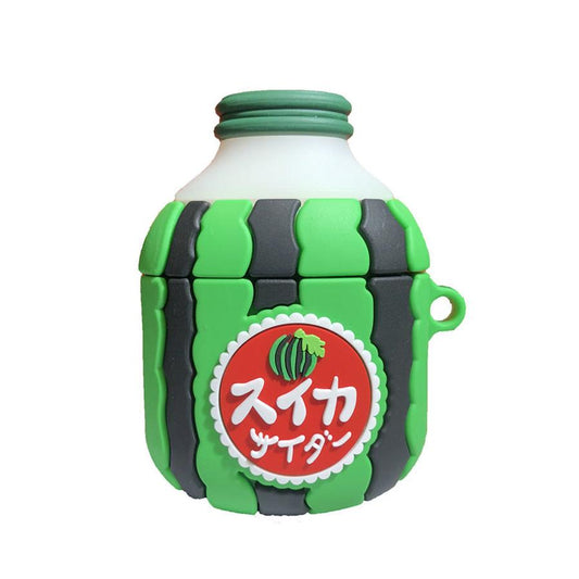 JMT-656266 Silicone Headset Case for AirPods Pro (3rd, 2nd, 1st Generation) - Watermelon Soda Color, Clamshell Design