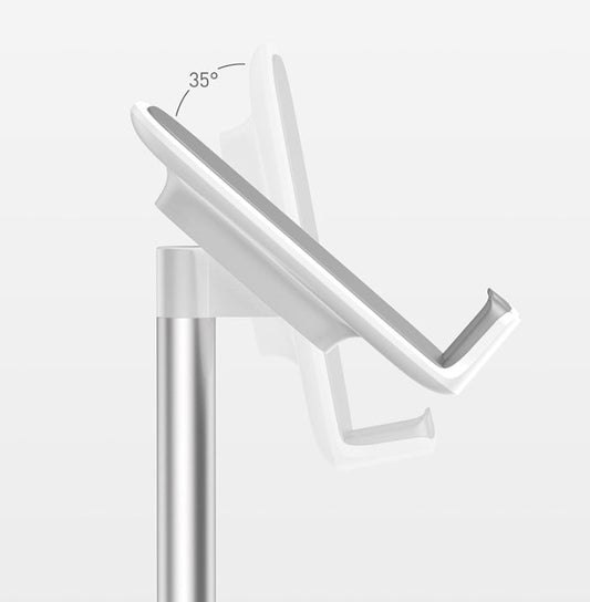 JMT-656458 Adjustable Aluminum Alloy Desk Tablet Stand with Silicone Grip for Phones and Tablets