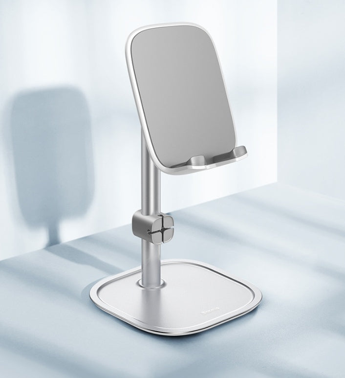 JMT-656458 Adjustable Aluminum Alloy Desk Tablet Stand with Silicone Grip for Phones and Tablets