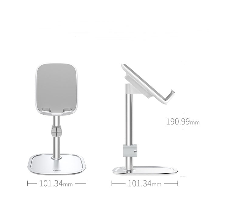 JMT-656458 Adjustable Aluminum Alloy Desk Tablet Stand with Silicone Grip for Phones and Tablets