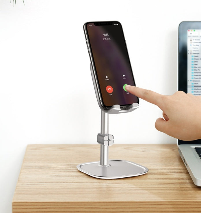 JMT-656458 Adjustable Aluminum Alloy Desk Tablet Stand with Silicone Grip for Phones and Tablets