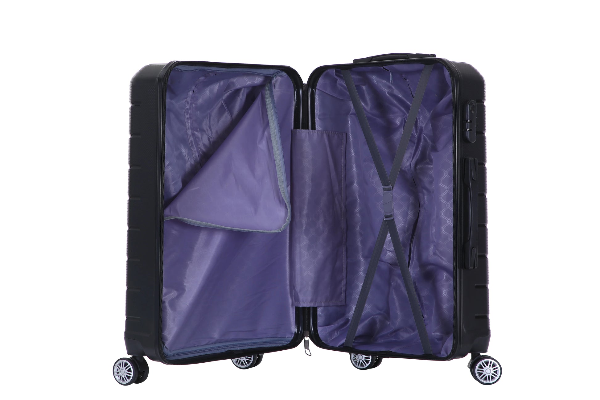 JMT-656650 Lightweight 3-Piece Hardside Luggage Set with Spinner Wheels for Effortless Travel