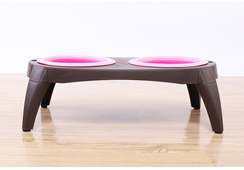 JMT-656778 Folding Double Pet Bowl with PP and TPR Material for Convenient Feeding